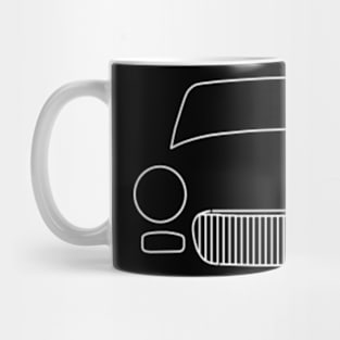 MG Midget classic sports car outline graphic (white) Mug